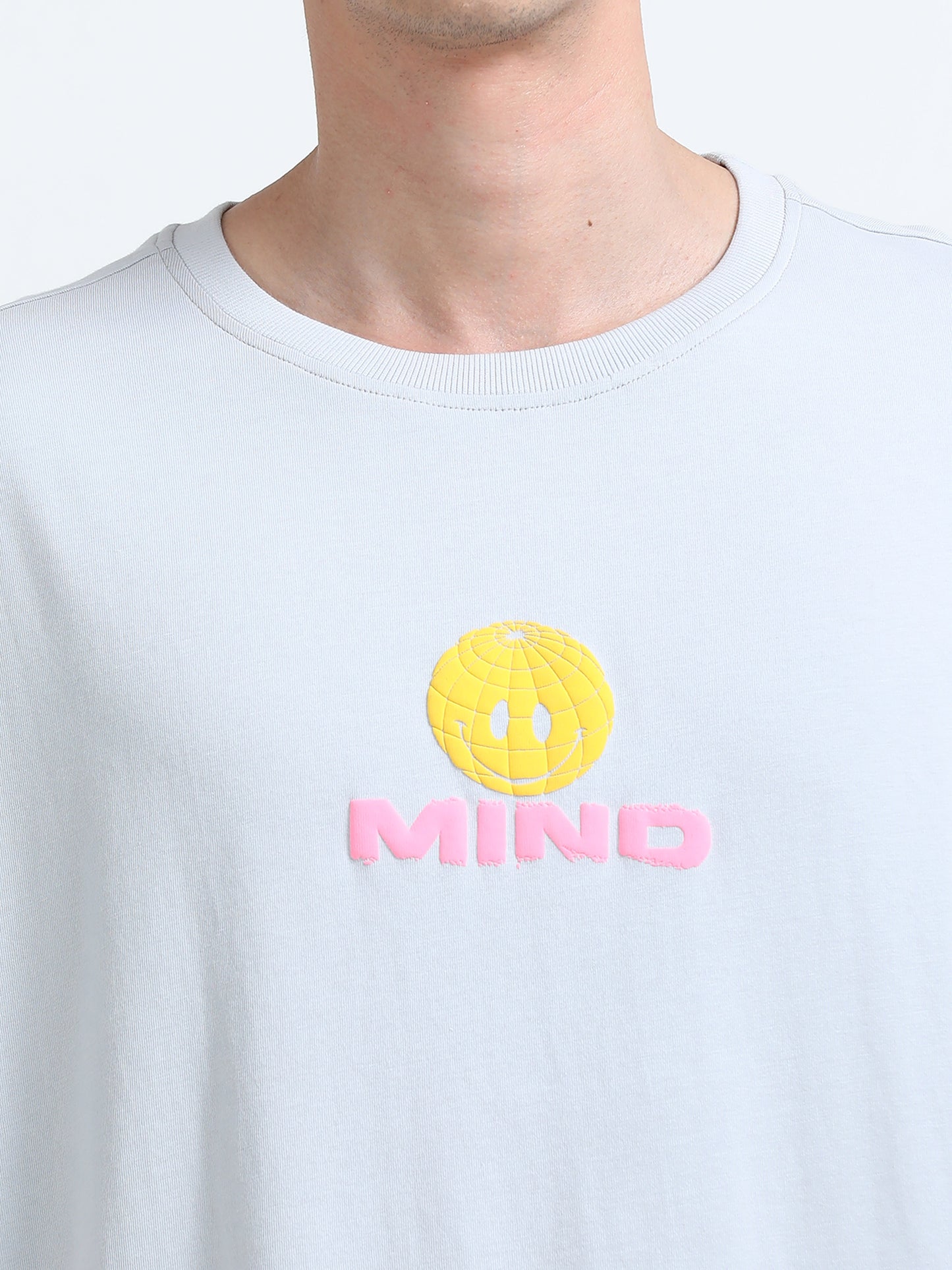 Bold Statement Oversized Graphic Tee – Heavy Jersey Cotton-Slate Grey