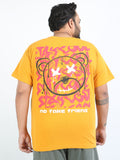 No Fake Frend Plus Size Mustard Oversized T Shirt - PSTS-2327