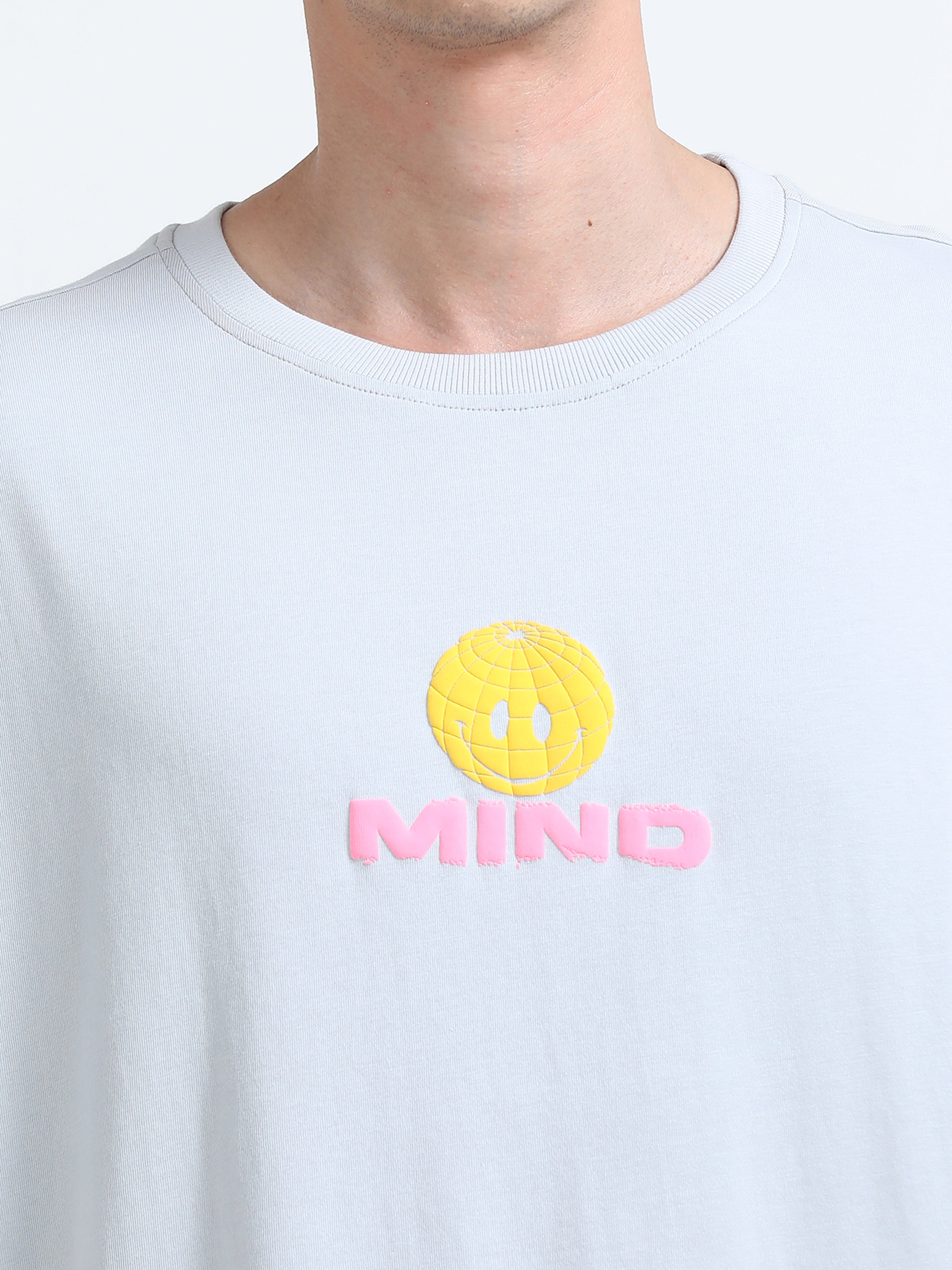 Bold Statement Oversized Graphic Tee – Heavy Jersey Cotton-Slate Grey