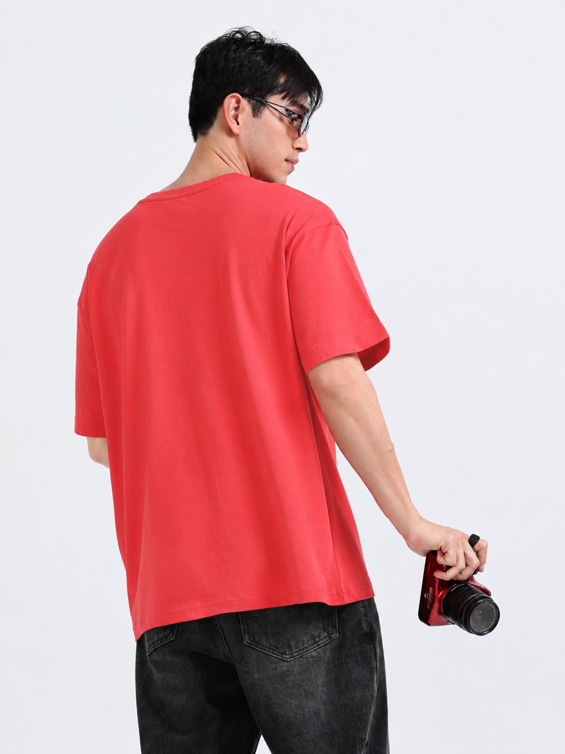 Oversized Tee – Heavy Jersey Cotton-Tomato Re