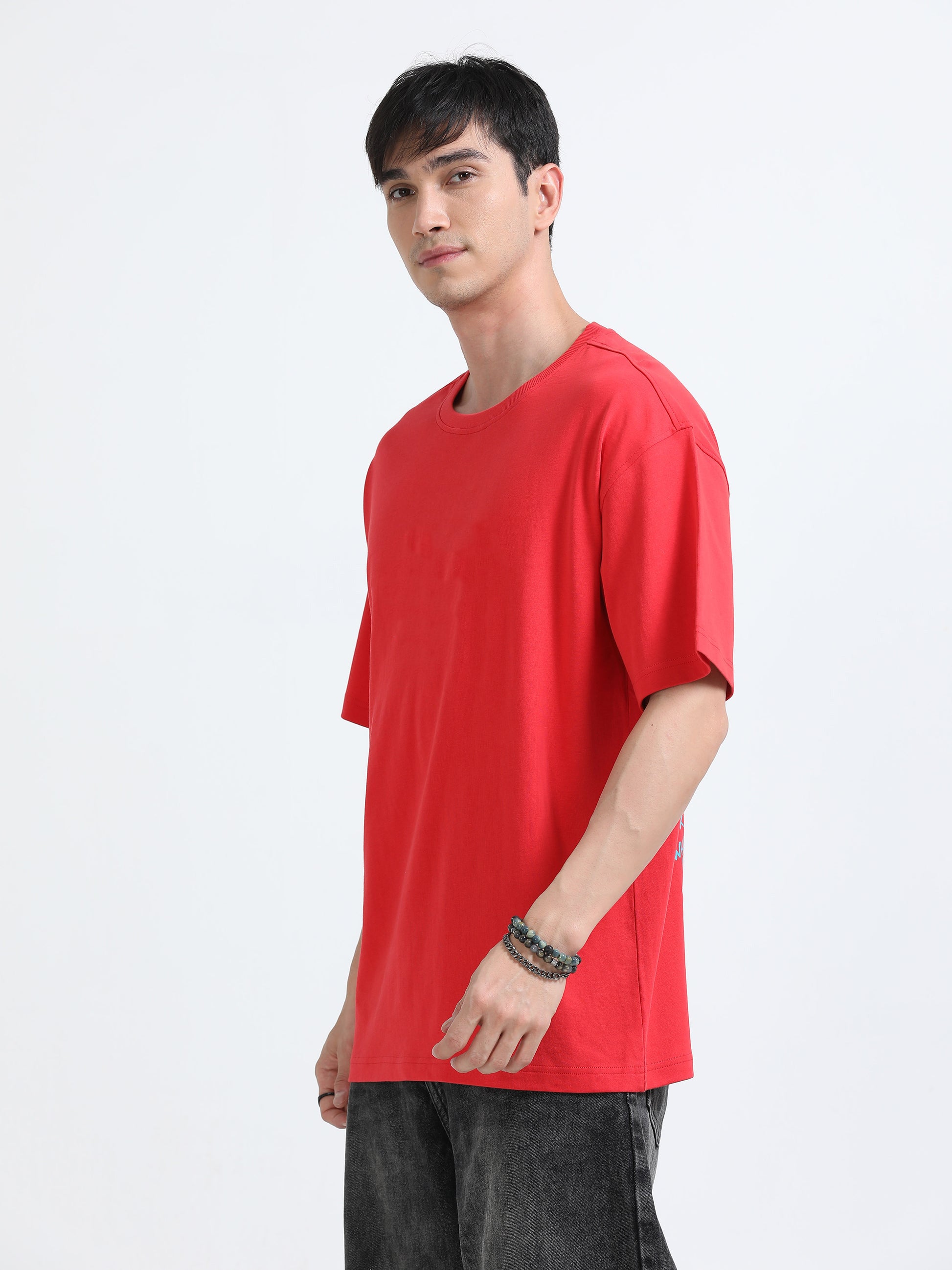 Oversized Tee – Heavy Jersey Cotton-Tomato Re