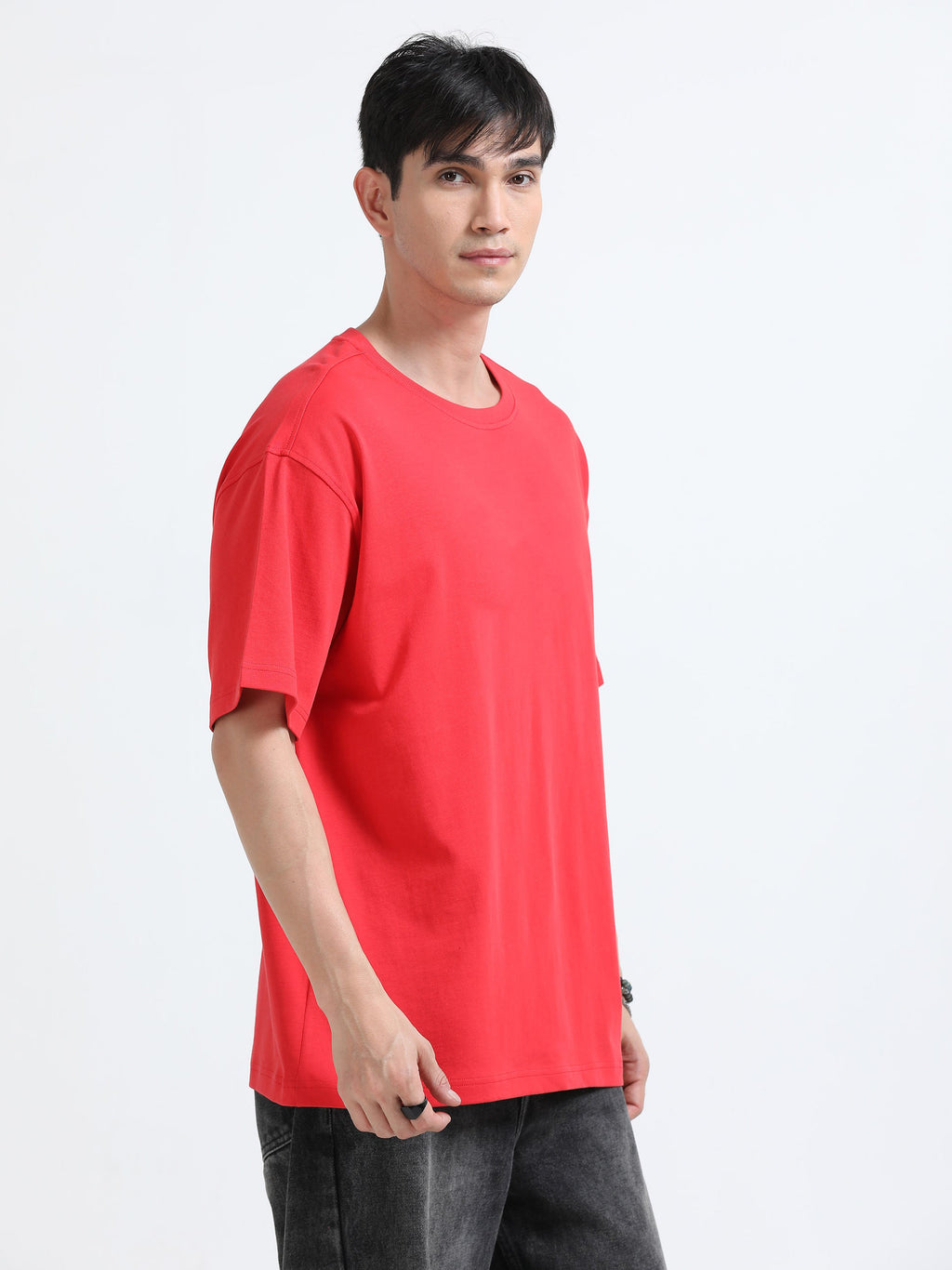 Oversized Tee – Heavy Jersey Cotton-Tomato Re