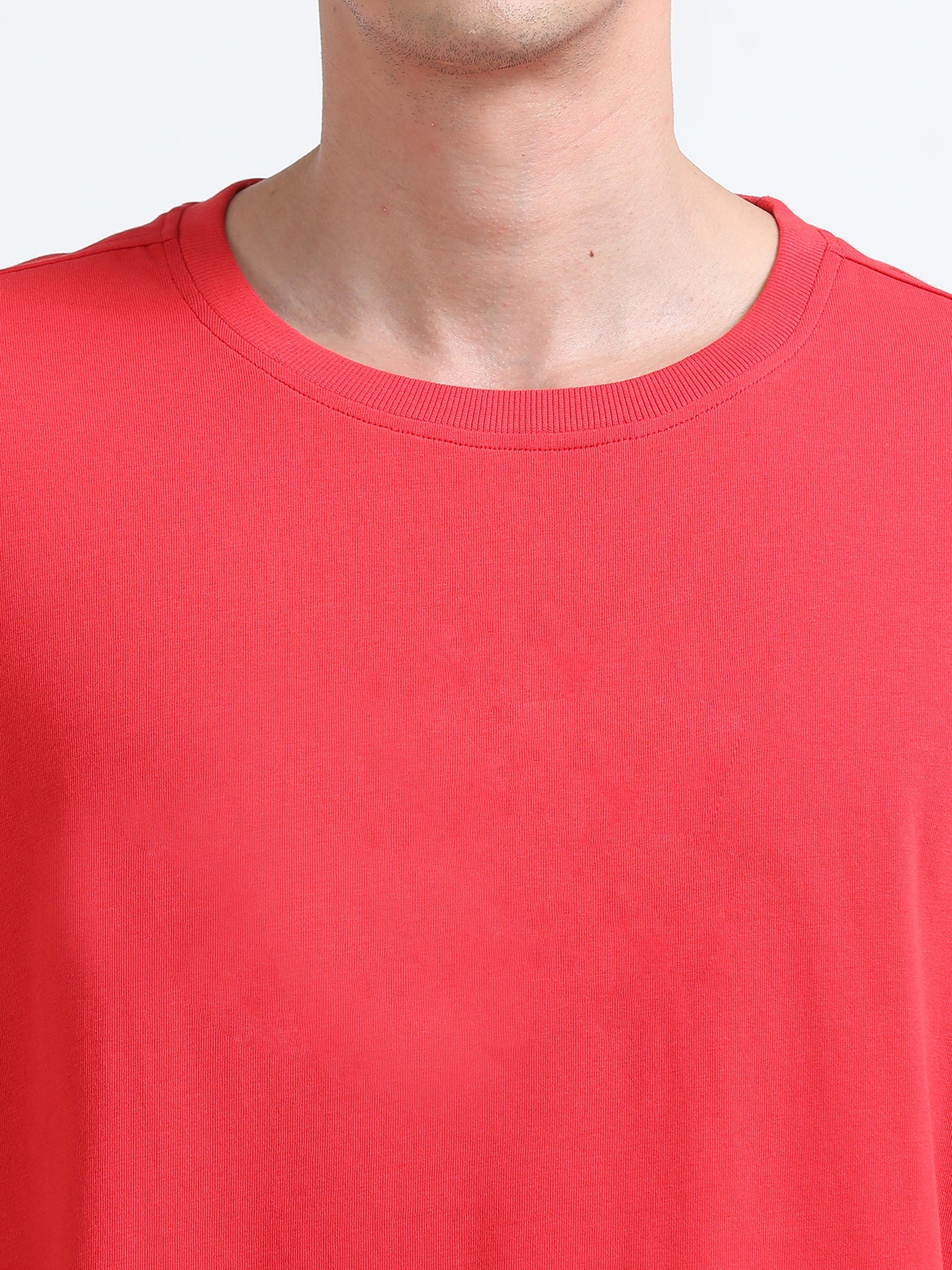 Oversized Tee – Heavy Jersey Cotton-Tomato Re