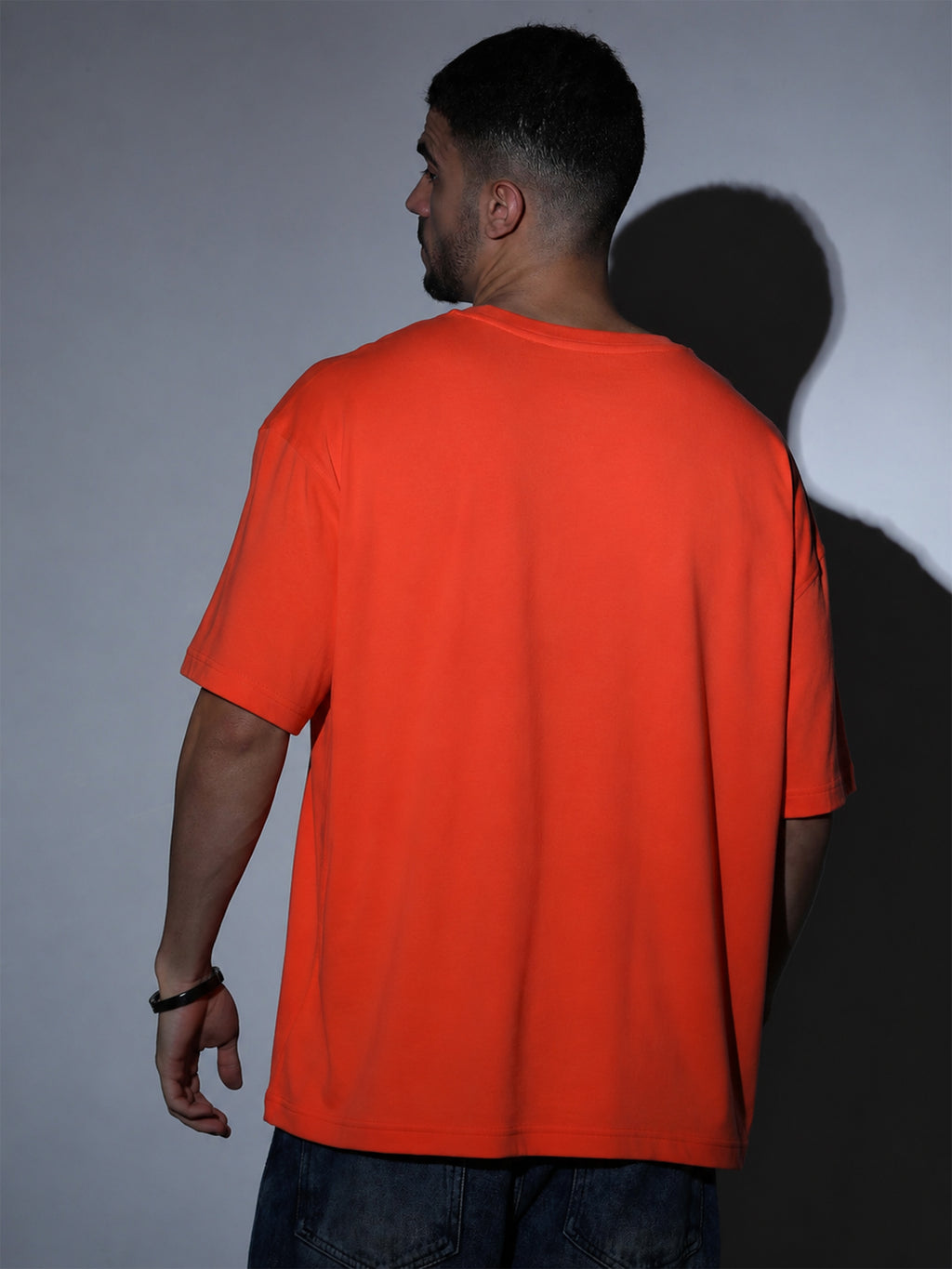 Oversized Tee Heavy Jersey Cotton Orange - Fabric Detail Infographic