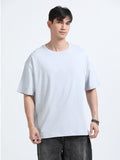 Oversized Tee Heavy Jersey Cotton Light Blue - Product Details
