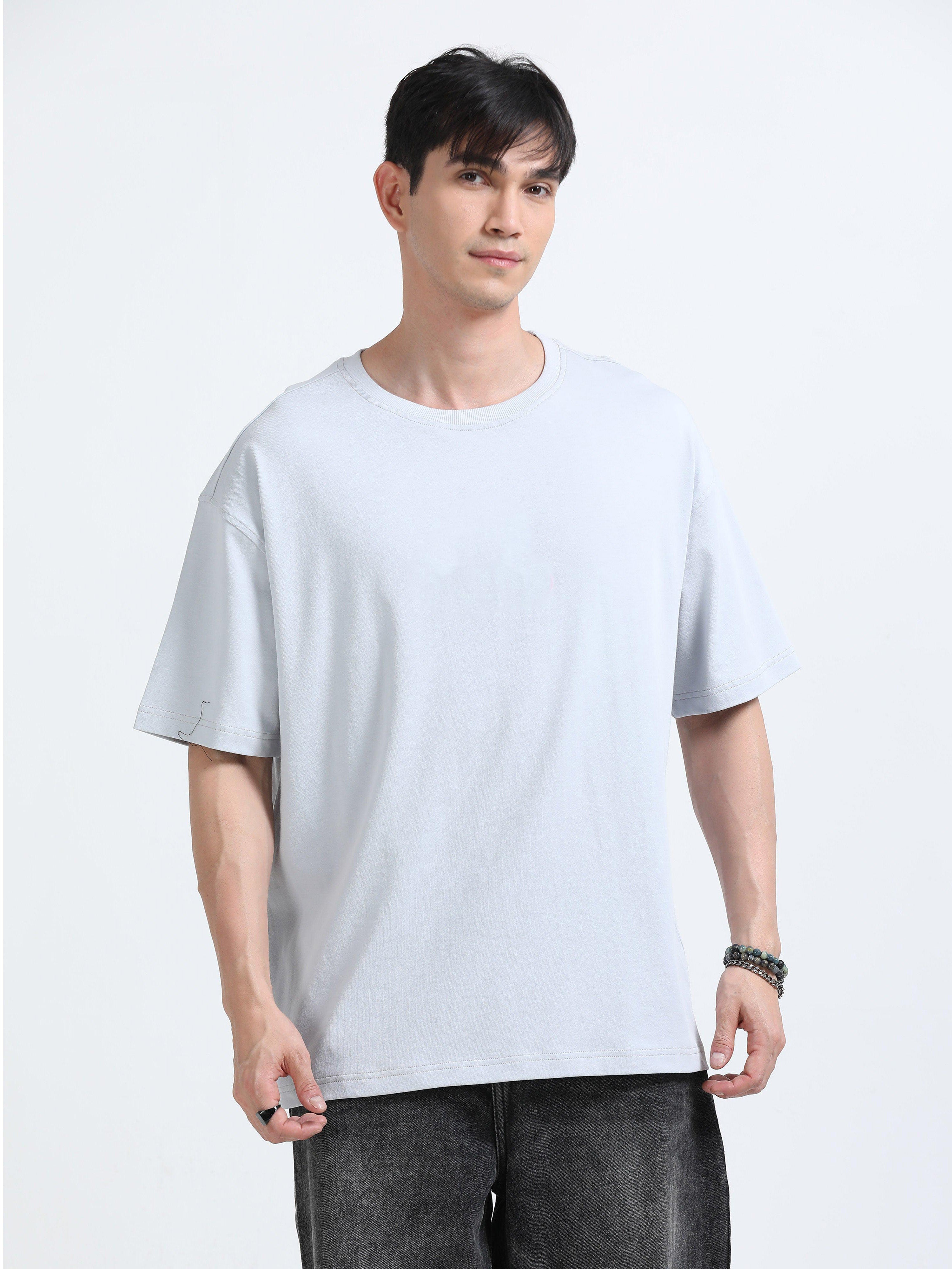 Oversized Tee Heavy Jersey Cotton Light Blue - Product Details