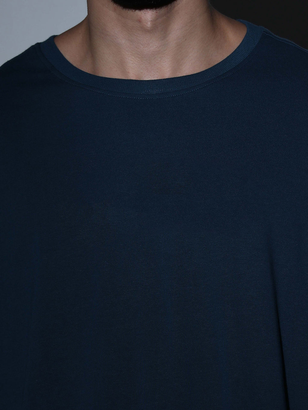 Oversized Tee Heavy Jersey Cotton Petrol Blue - Side Walk