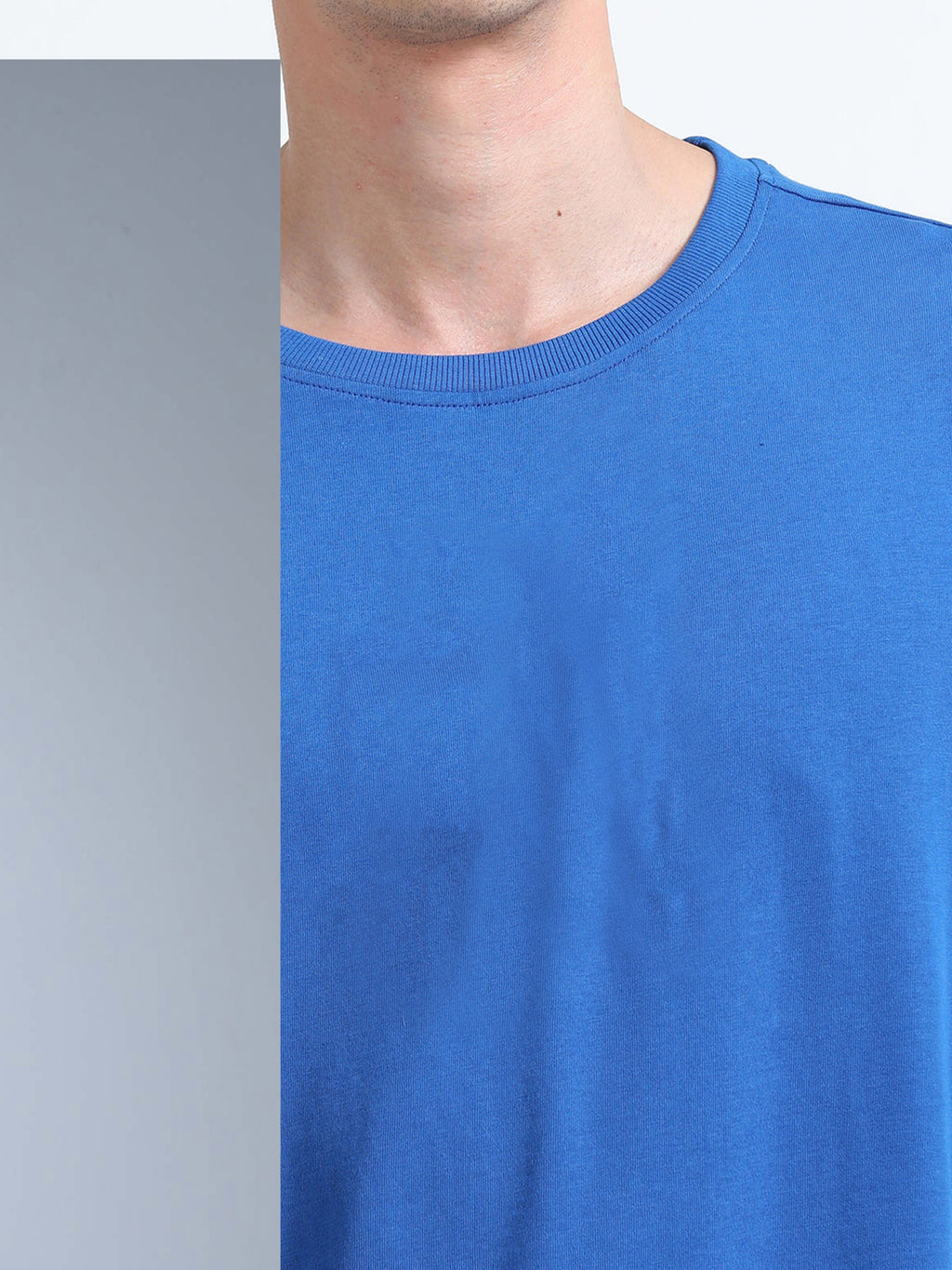 Oversized Tee Heavy Jersey Cotton Royal Blue - Back View 1