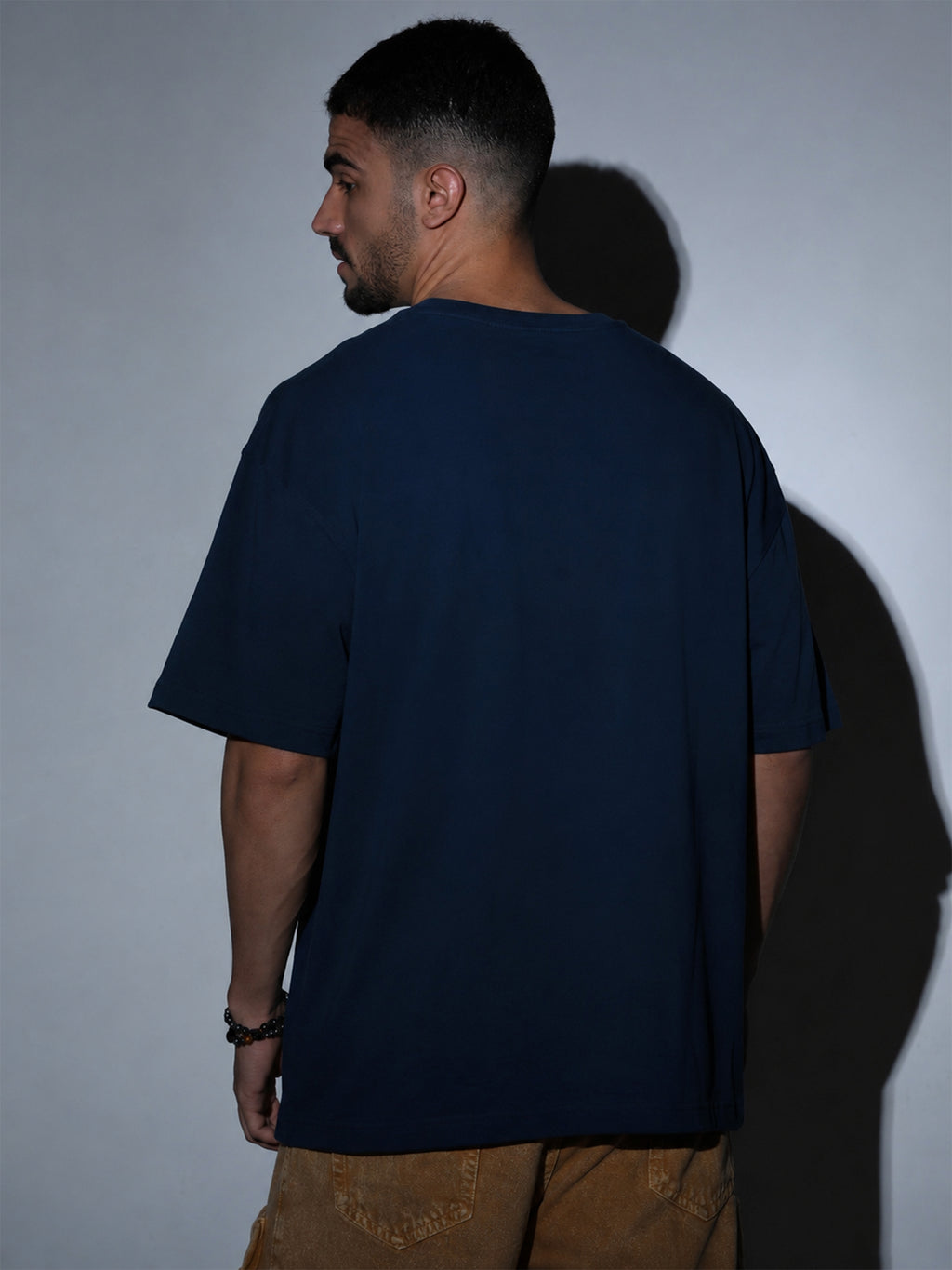 Oversized Tee Heavy Jersey Cotton Petrol Blue - Fabric Detail Infographic