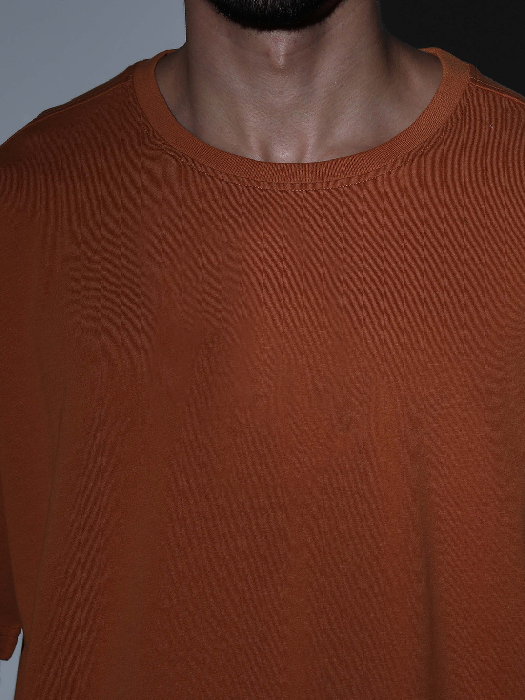 Oversized Tee Heavy Jersey Cotton Rust - Sunglasses Front Pose