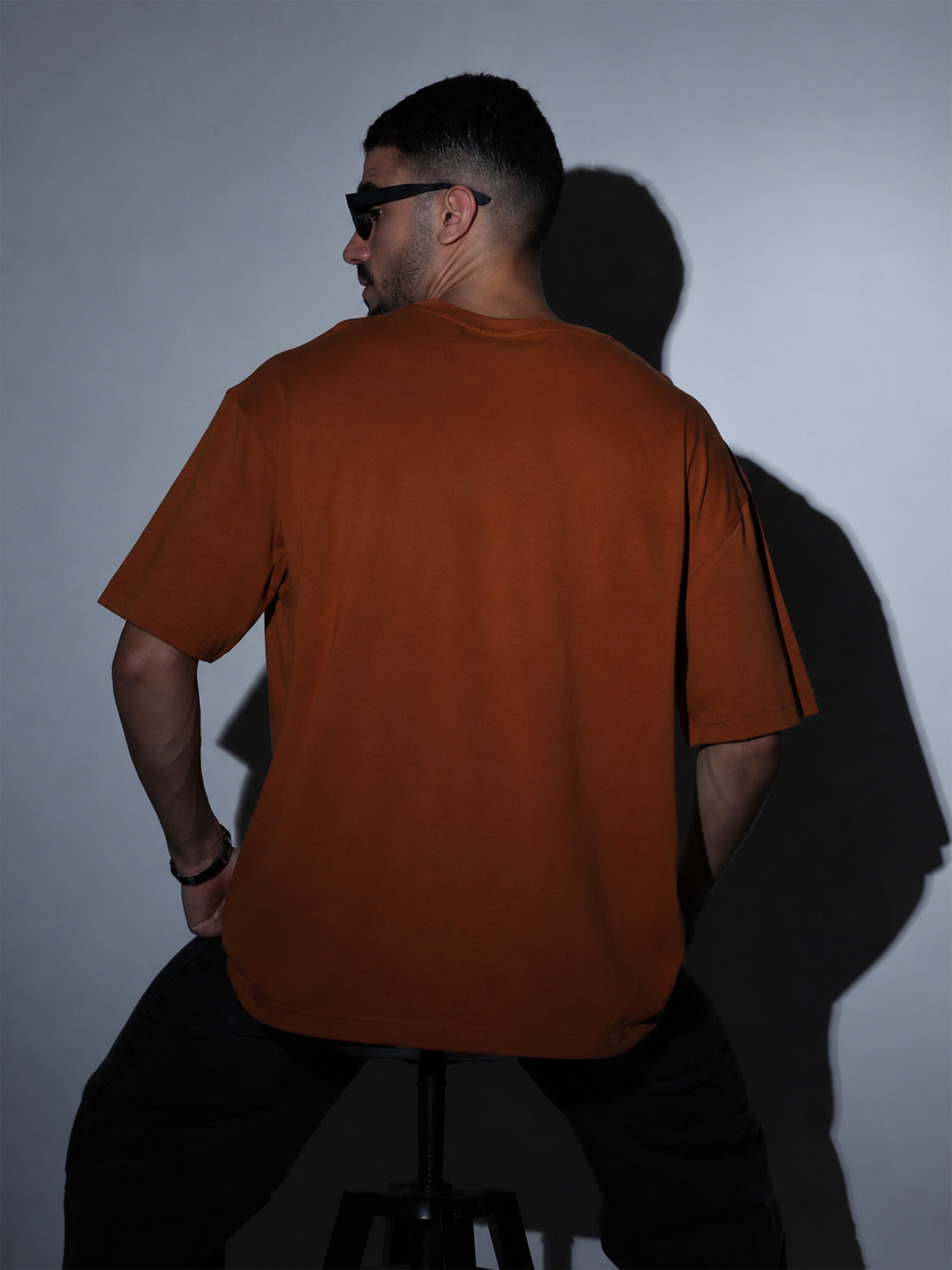 Oversized Tee Heavy Jersey Cotton Rust - Fabric Detail Infographic